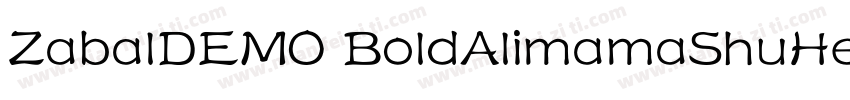 ZabalDEMO BoldAlimamaShuHeiTi Bold字体转换